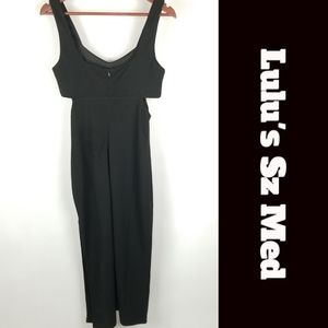 Lulu's NEW Long Black Cutout Tank Maxi Dress Med
